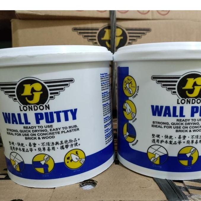 Tokoro- Ll Putty Dempul Tembok Kayu Serbaguna Dempul Rj London (1Kg / 1 Kilo)