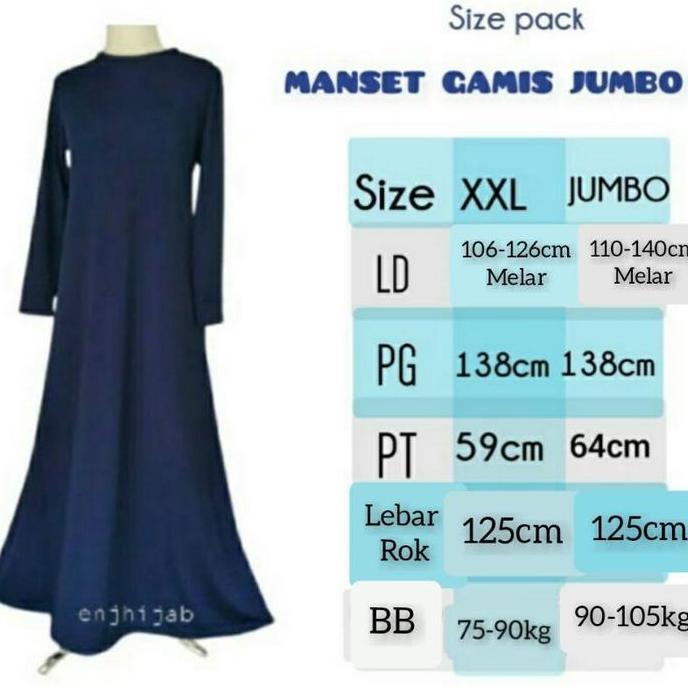 Shukyo- Manset Gamis Jumbo Dress Muslim B Size Inner Jersey