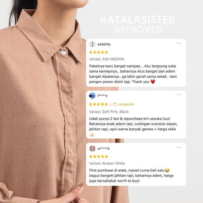 Atala | Lexi Shirt | Shirt Wanita Terbaru 