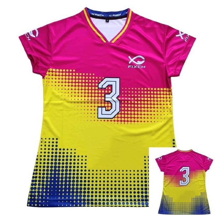 Fotwell- Jersey Voli Cewek Full Printing / Volly / Volleyball Wanita