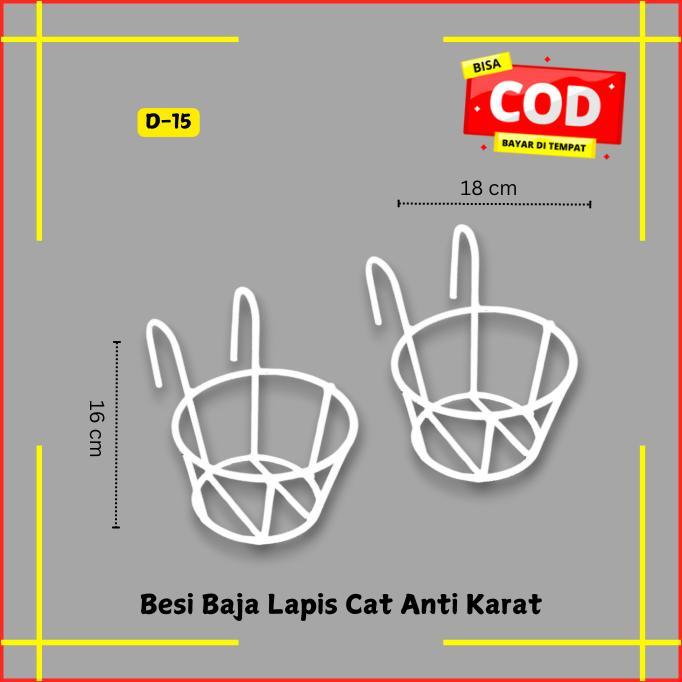 Promo Cod Rak Bunga Balkon Besi - Rak Pot Tanaman Gantung Minimalis Untuk Dekorasi Rumah & Taman ><