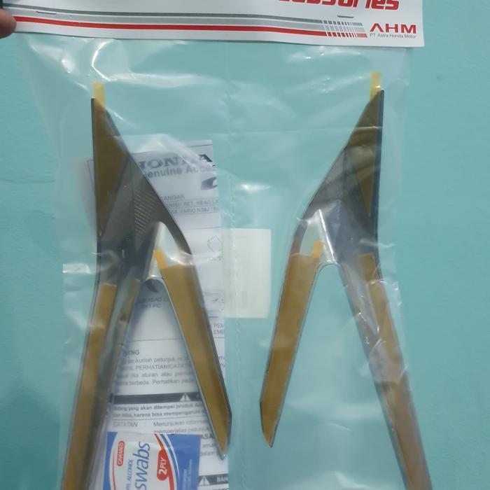 Ori Honda Garnish Headlight Alis Chrome Crome Crume New Vario 125 150 Original Dan Terpercaya