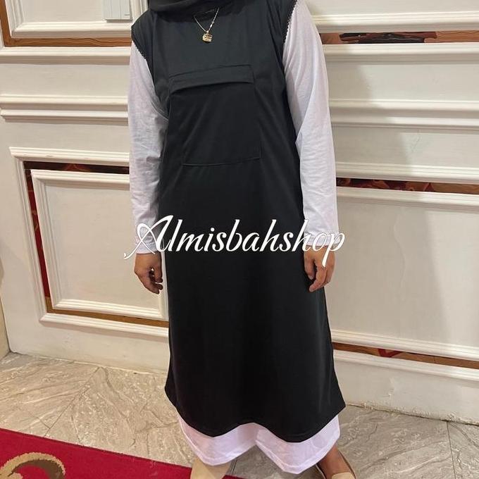 Shukyo- Singlet Gamis Kantong Depan Inner Dalaman Umrah Nita Muslim Nyaman Dress