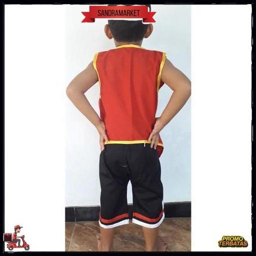 Setelan Celana + Rompi Baju Bujang Ganong Anak Usia 3 - 12 Tahun / Baju Ganong Full Set / Kostum Pen