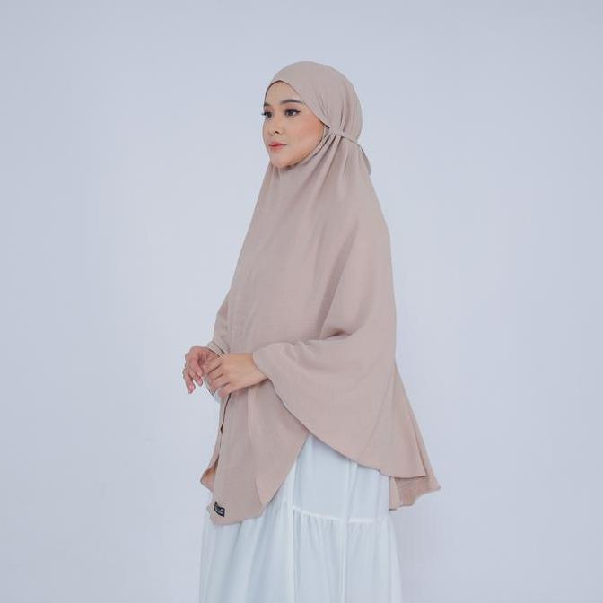 Heddosu- Jilbab Bergo Crinkle Airflow Tali Non Pad Khimar Syari Bergo Jumbo Xxxl Kerudung Instan Nya