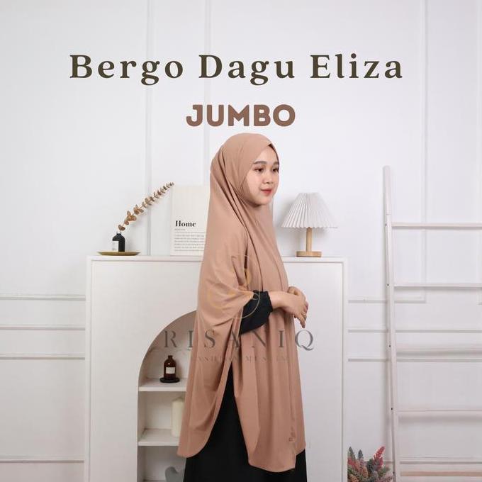 Heddosu- (Xxl) Bergo Dagu Eliza By Risaniq- Bergojersey Instant Antem (Anti Tembem)- Hijab Simple Da