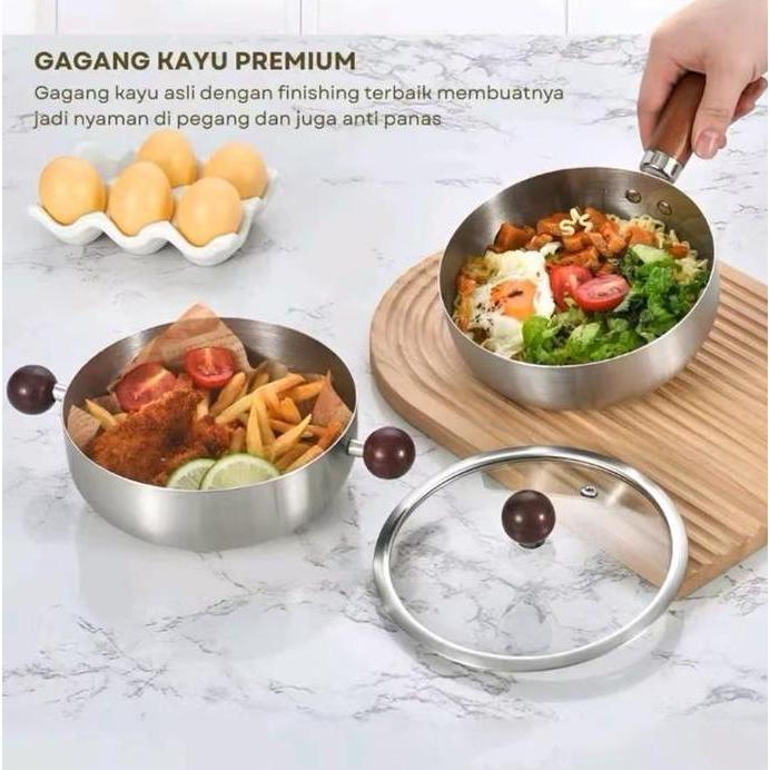 Panci Susu Panci Sup, Panci Kecil Anti Lengket, Panci Salju Gaya Jepang, Panci Susu Kecil Stainless 