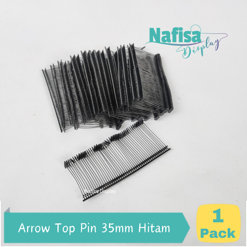 Arrow Top Pin 35Mm Hitam Untuk Label Hang Tag Gun 1 Kotak