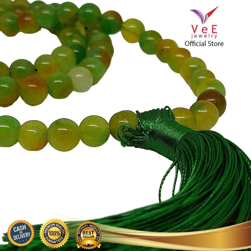 Discount Tasbih 99 Butir Batu Giok Asli Cina 8mm Original Import - VeE Kalung Muslim