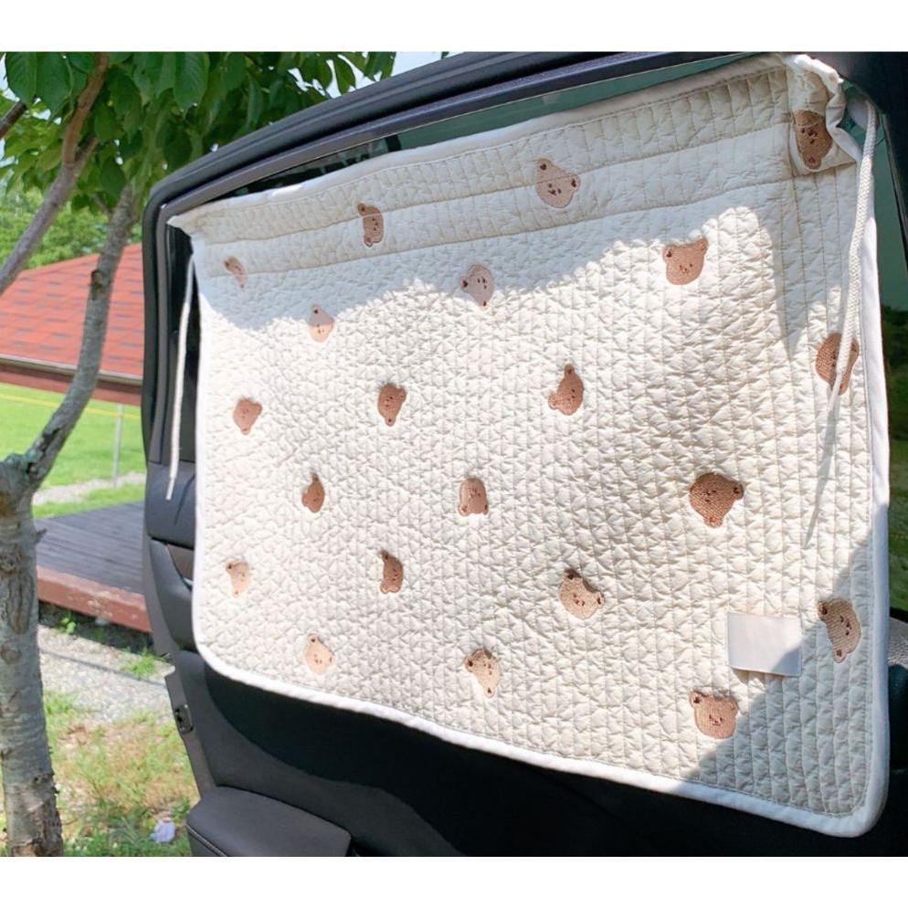 TERBARU Little Latella - Tirai Kaca Mobil Motif Bear | Gorden Portable/Gorden Mobil Anti UV/ Gorden 