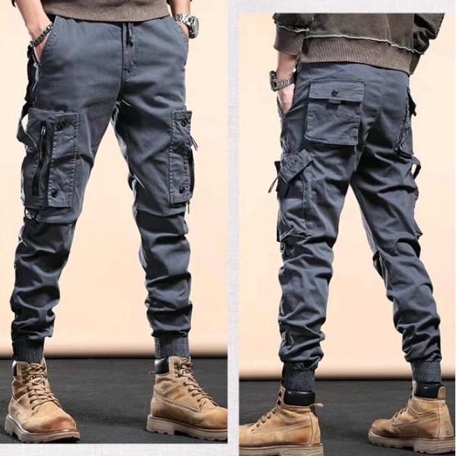 Celana Panjang Jogger Cargo Stretch Pria Wanita Slim Fit Joggeants Outdoor Sporty