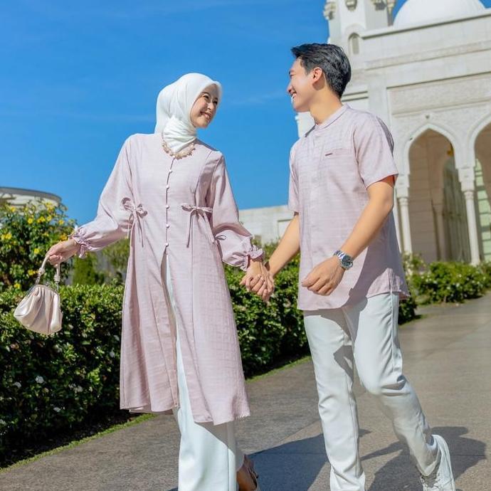 [Raya Collection] Kalasirs Baju Sarimbit Couple Lebaran Raya Midi Dress Koko Pasangan - Aleyna Coupl