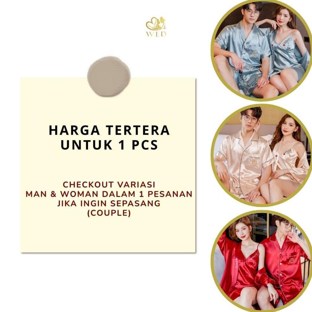 big sale wed kimono baju tidur piyama couple pria dan wanita / piyama pengantin wedding baju tidur s