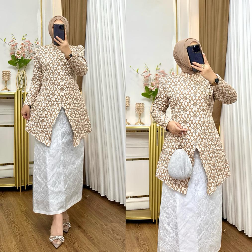 TERMURAH Set Kebaya Janggan Modern/ Kebaya Janggan/ Tunik Janggan/ Kebaya Janggan Modern/ Kebaya Jan
