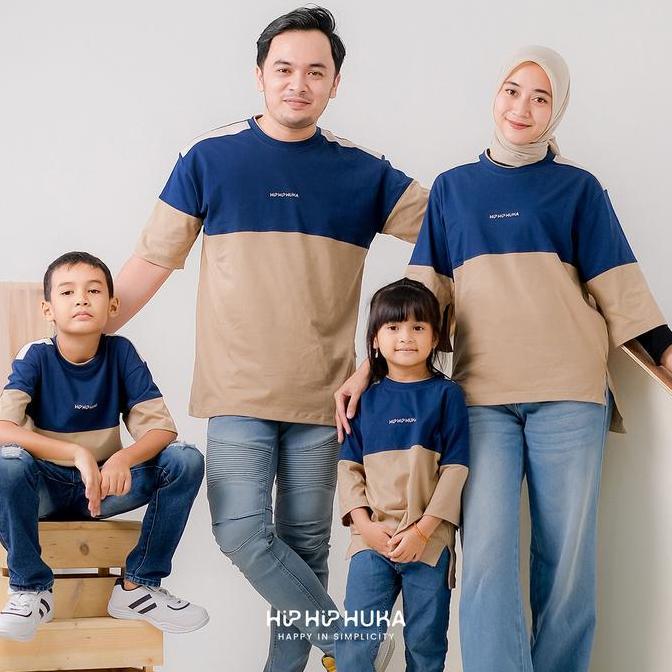 HipHipHuka - Baju Couple Keluarga Family Set Pakaian Keluarga Polos Kombinasi Huma Series kaos  coup