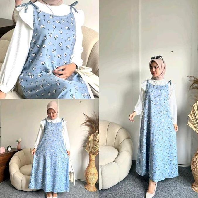 Overall Wanita kekinian /Fashion wanita/Overall Dress Motif