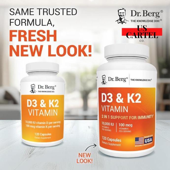 Dr. Berg Vitamin D3 K2 Vitamin Supplement