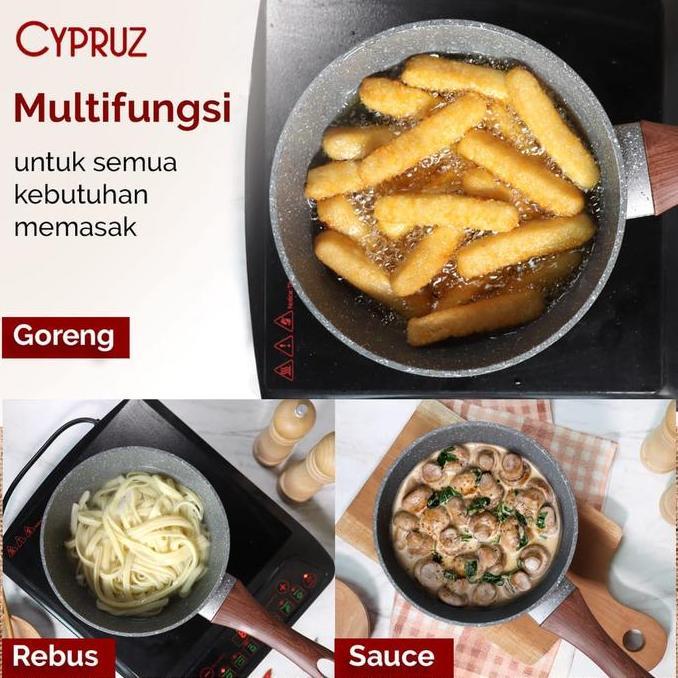Lansungkirim- Jan Anti Lengket Fry Pan Wok Pan Cypruz Kuali Mpasi Keramik Pan Set