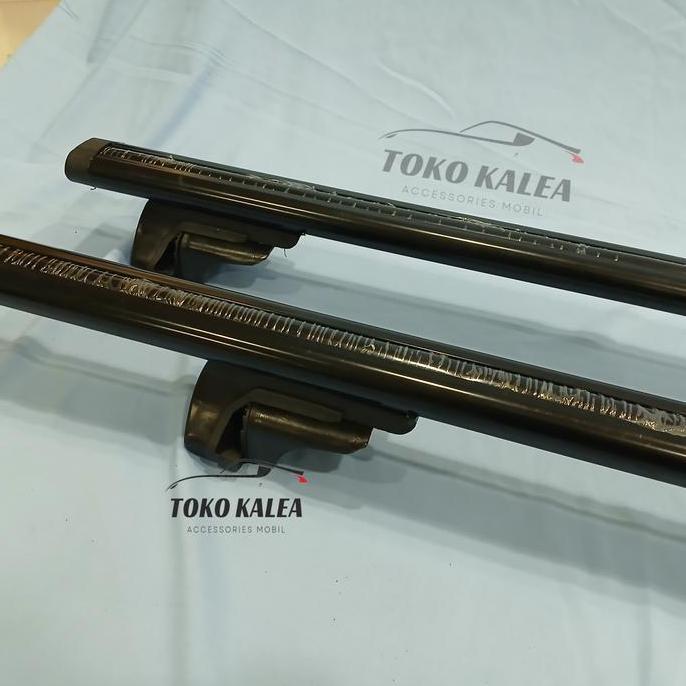 paket rak bagasi mobil montana+kaki rak jepit roof rel forac 380 hitam