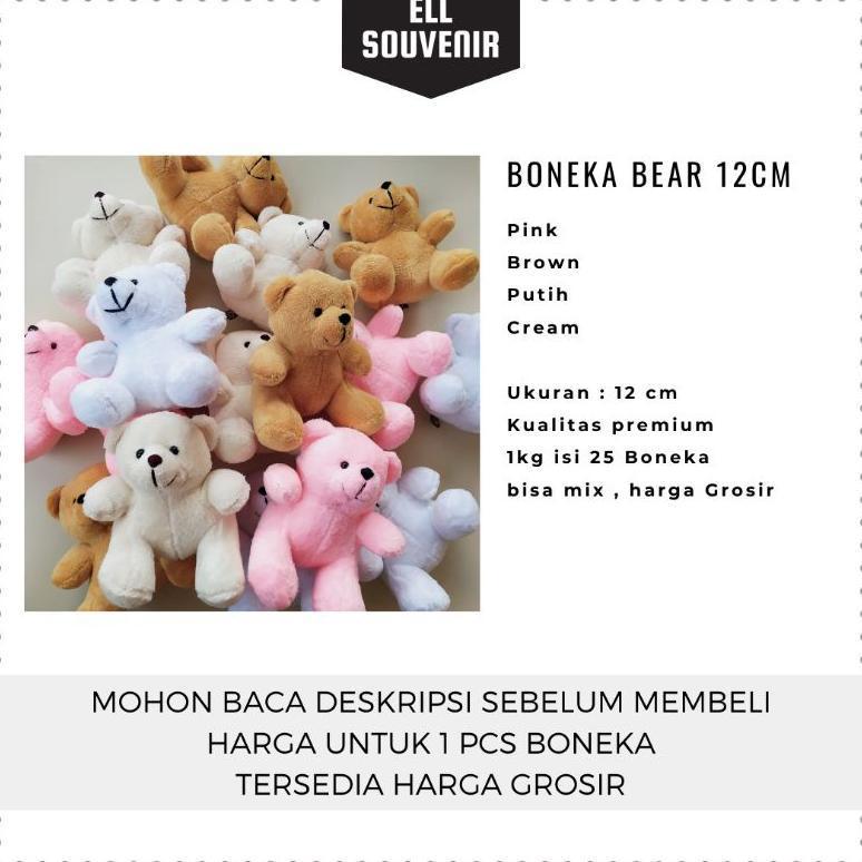 big promo boneka beruang mini kecil 12cm / boneka bear mini