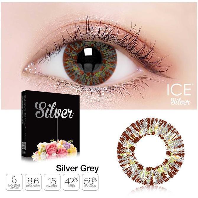 Exoticon - Ice Silver - Grey Lens Softlens