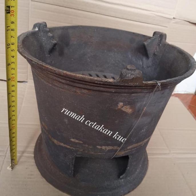 anglo besi baja cor besar diameter 31cm/free arang kemiri 1 kg DS