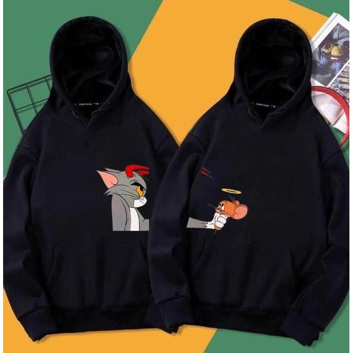 switer hoodie couple cwe cwo tom and jerry / hoodie couple tom and jerry murah kekinian