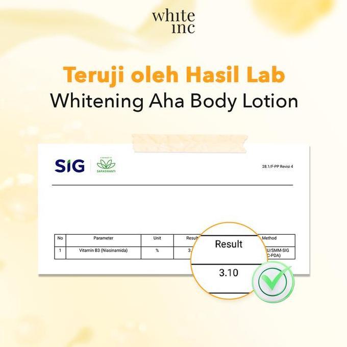 Haut- [100Ml] White Inc Aha Body Lotion To Whitening & Moisturising | Hand Body Lotion Pencerah Menc