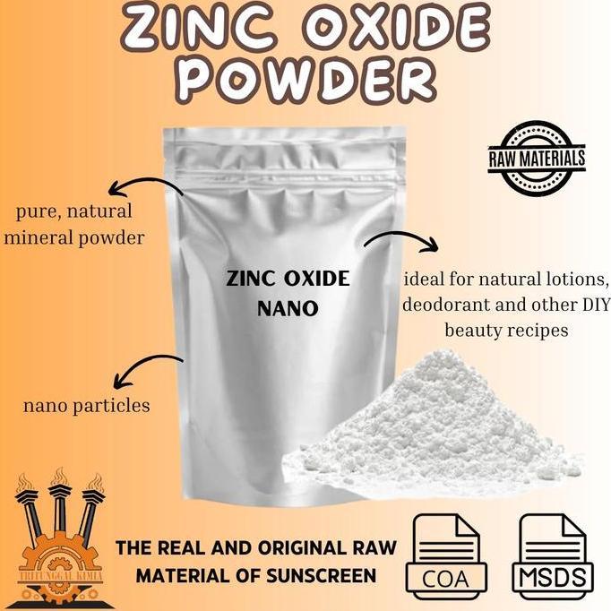 Zinc Oxide Nano 50Gr / Zinc Oxide Powder Nano Raw Material Of Sunscreen Usp Grade