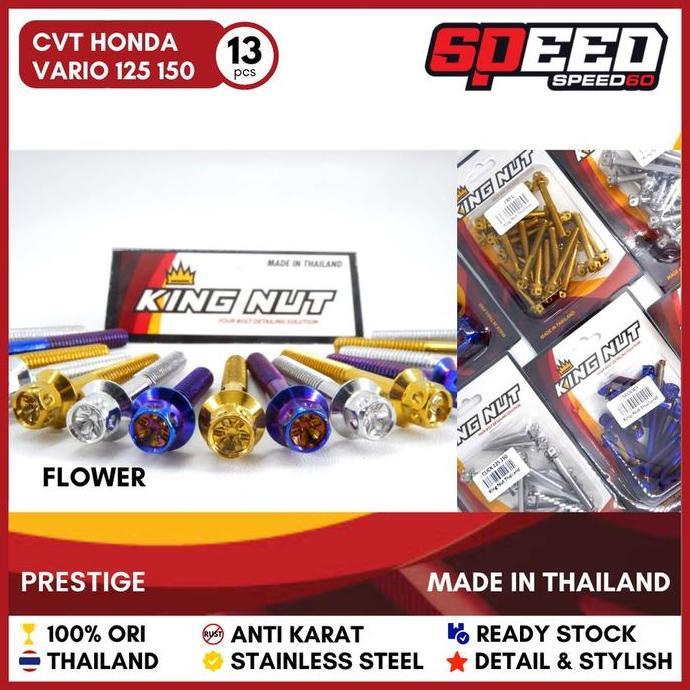 Set Baut Cvt Vario 125 Vario 150 Old Keyless New Probolt Stainless St
