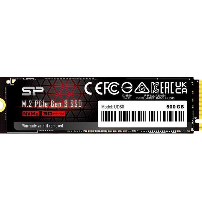 TERMURAH - SSD UD80 Silicon Power M.2 PCIe Gen3x4 NVMe 1.4 - 500GB