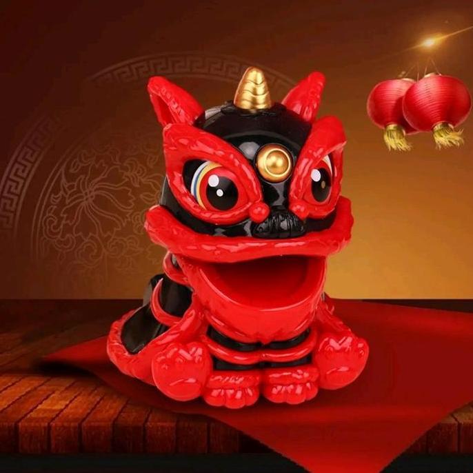 Promo Pajangan Dashboard Mobil Barongsai Kepala Goyang Tenaga Surya - Car Diskon
