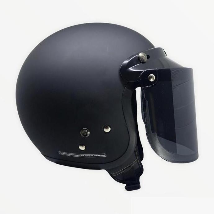 TERLARIS HELM BOGO POLOS DEWASA PRIA WANITA SNI HITAM