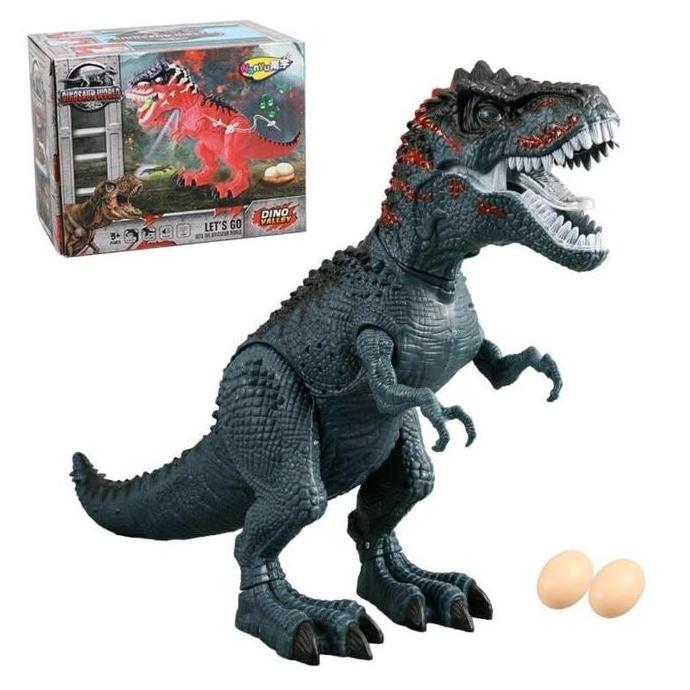 Mainan Dino Robot T-Rex Dinosaurus Bertelur Anak Baterai Plastik CS
