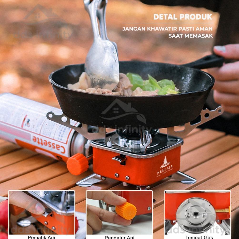 ELYXORASUPPLY KOMPOR CAMPING GAS KOTAK MINI PORTABLE STOVE GAS KOMPOR PORTABLE MURAH