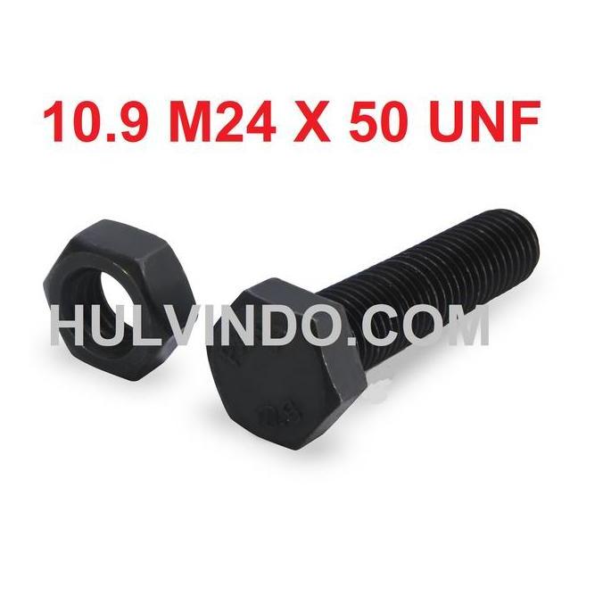 BAUT BAJA HTB GRADE 10.9 + MUR UNF M24 X 50 BARU