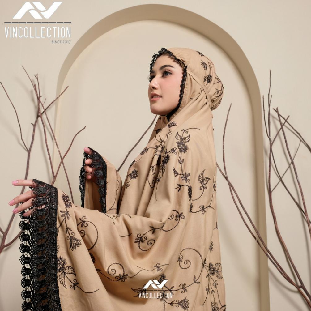 BIG SALE MUKENA DEWASA BORDIR KATUN BUNGA AMANDA RENDA RUKUH MEWAH