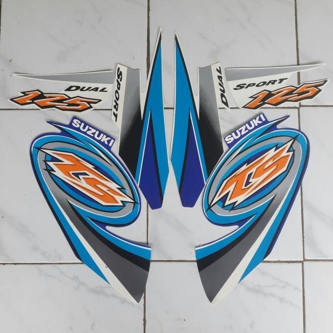 Stiker Striping Body Motor Suzuki Ts 125 Biru