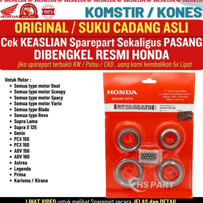 Komstir Kones Supra Lama Fit Supra X 125 Karisma Kirana Revo Blade Original Ahm Honda 100% App Harga