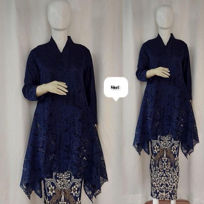 PROMO ZL-KEBAYA FLOY TUNIK UMBRELLA BROKAT-TUNIK KEBAYA MODERN - ATASAN TUNIK TILE - KEBAYA BROKAT -