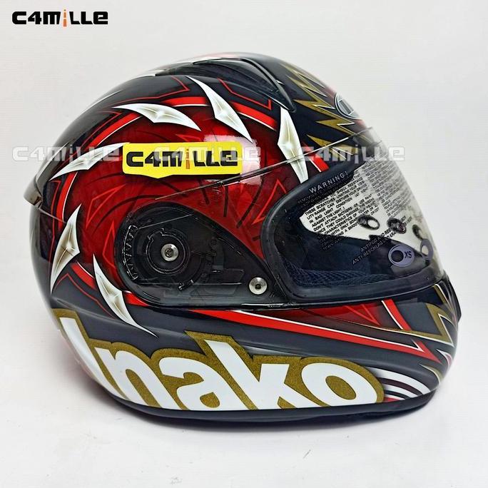 TERLARIS!! HELM INK FUSION #3 BLACK RED FULL FACE