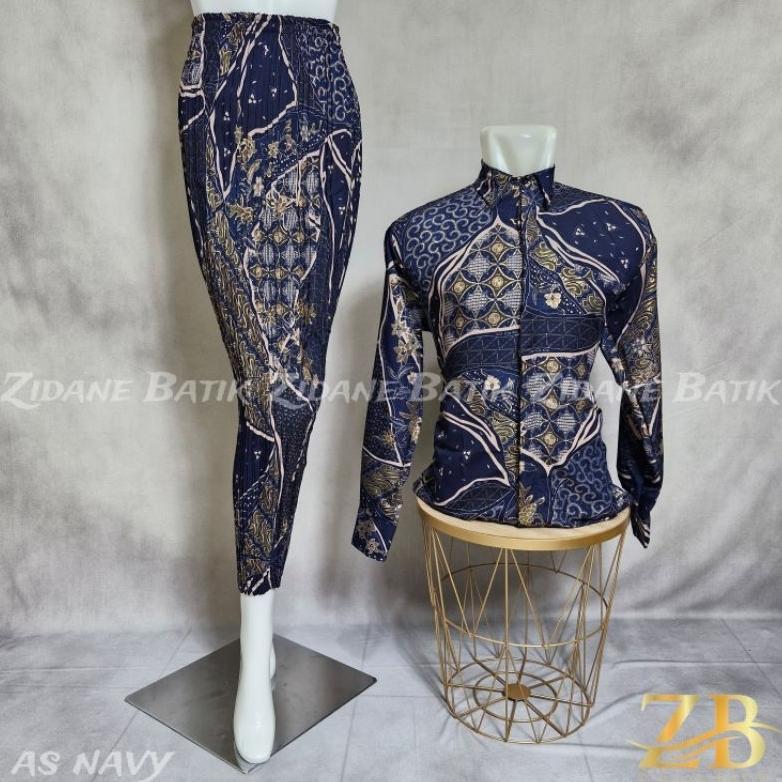 NEW PROMO BAJU BATIK COUPLE / BAJU COUPLE PASANGAN / KEMEJA BATIK COUPLE ROK PLISKET / BATIK COUPLE 