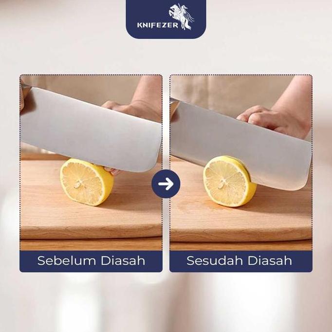 Batu Asah Pengasah Pisau Dapur Asahan Golok Parang Diamond Sharpener
