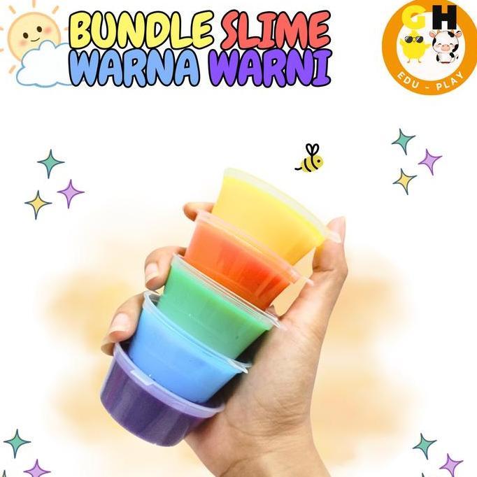 GHEduplay Paket Slime isi 5 pcs Tofu Nutrijell Jelly Slime original Squishy Toys fluffy slimes benin