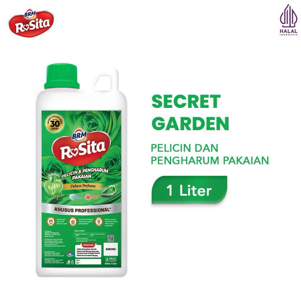 Brm Pelicin Dan Pengharum Setrika Pakaian Pewangi Laundry 1L