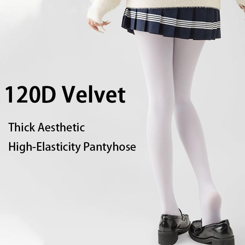 [ Bestseller ]Stoking Putih Tebal 120D Anti Tembus Pandang - Legging Wanita Elastis Tinggi, Nyaman U