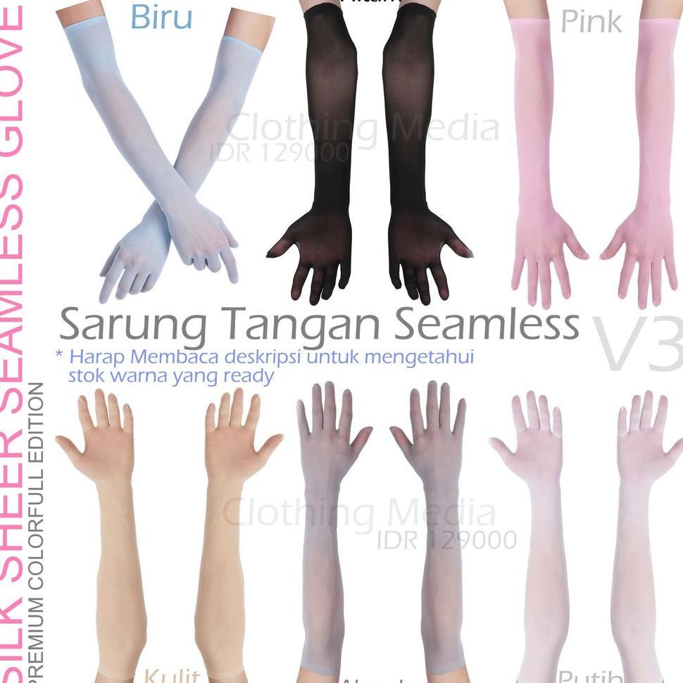 Sarung Tangan Nylon Seamless Wedding Glove V3 Bahan Stocking Pantyhose