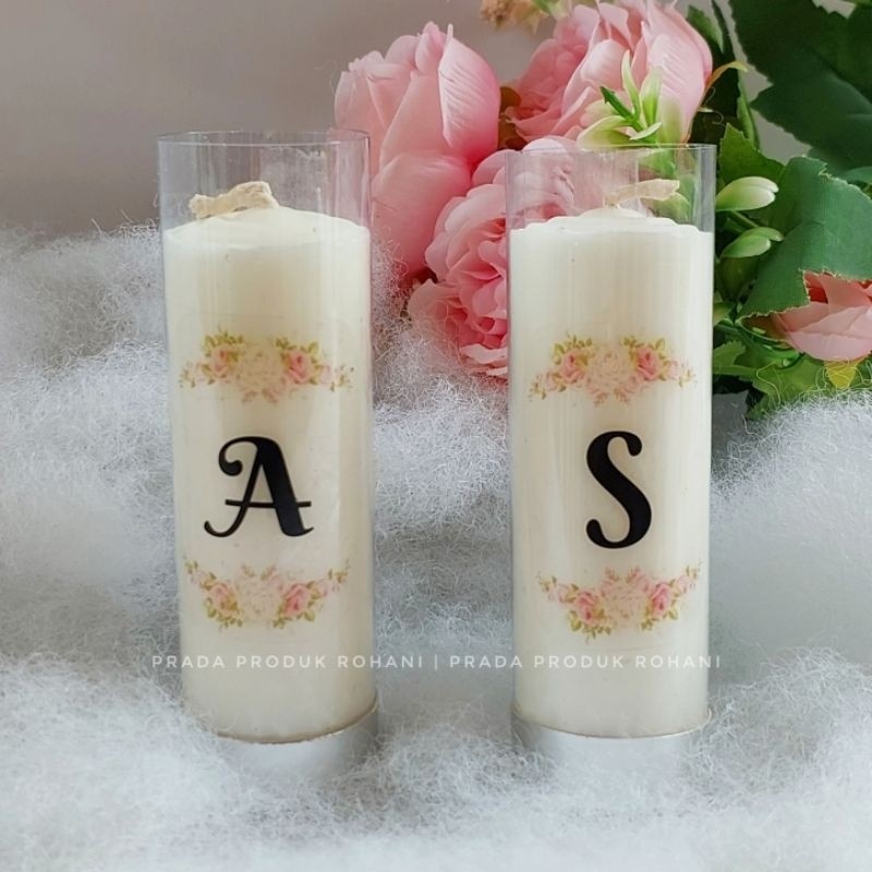 Lilin Doa Custom Inisial Nama, Lilin Pernikahan, Lilin Nama Pengantin