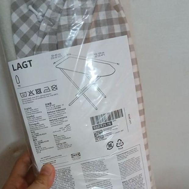 Sarung Cover Papan Gosok Besar Cover Lapisan Busa Tipis Meja Setrika Abuabu