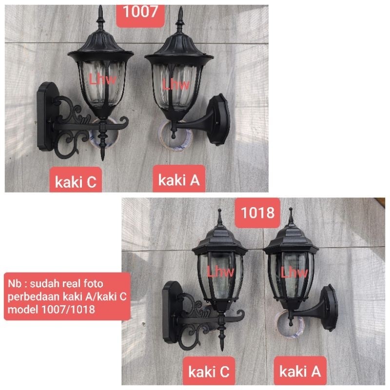 Lampu Hias Dinding Klasik Outdoor Indoor 1007C Dekorasi Teras,Balkon,Garasi,Cafe 1018